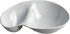 Chip and Dip Serving Set Melamine Tray Divided Platters Condiment Set Perfect for Snack Appetizer Food. Serving Trays and Platters White