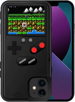 Chu9 JILLICK Gameboy Phone Case for iPhone XXS, Retro 3D Playable Game Console with 36 Small Video Games, Super Funny Phone Case with Color Display,Black