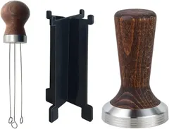 COMFEELING Espresso Coffee Stirrer Powder Stirring Distribution Tool & Coffee Tamper Hand Grounds Tamping Presser Family Office Cafe Barista Tools Espresso Coffee Making Kit