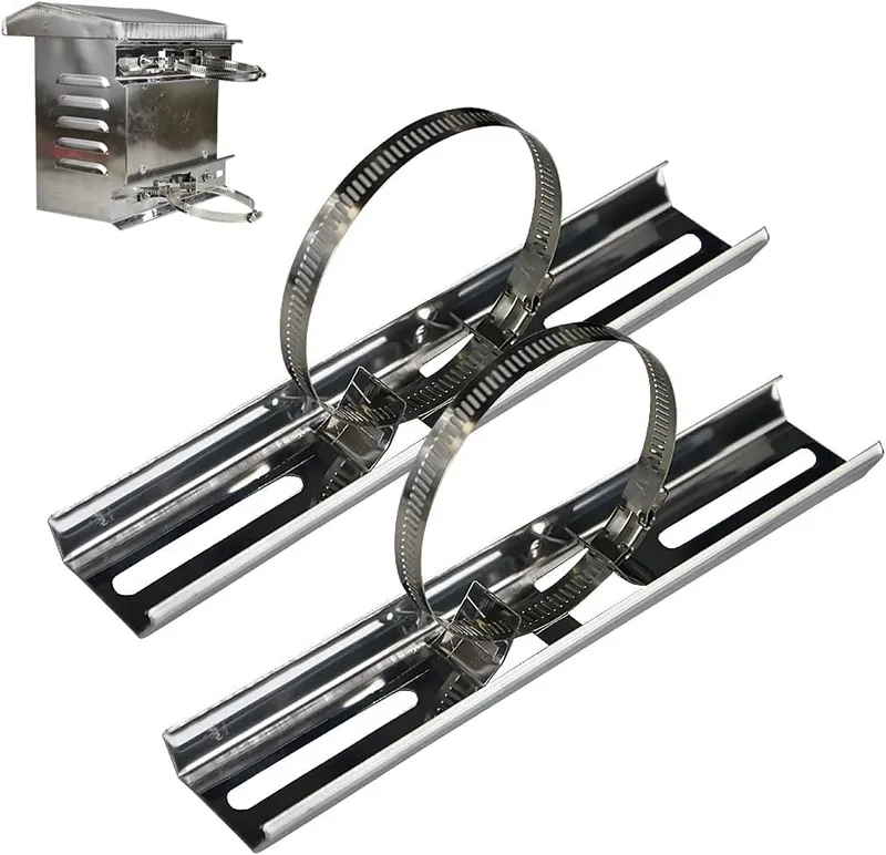 compcctv Security Camera Mount Bracket Metal Box with Hinged Cover Electric Pole Distribution Box Stainless Steel Hoop P
