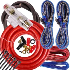 Complete 4 Channels 2000W Gravity 4 Gauge Amplifier Installation Wiring Kit Amp Pk1 4 Ga Red - for Installer and DIY Hobbyist - Perfect for Car/Truck/Motorcycle/Rv/ATV