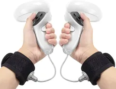 Controller Grips Compatible with Quest 2 Accessories - Sonicgrace Clear Silicone Grip Cover Protector with Anti-Throw Magnet Connect Wrist Knuckle Straps, Battery Opening Protector