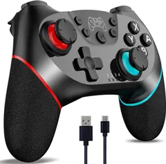 CuleedTec Wireless Switch Controller, Switch Pro Controller Compatible with Switch/Lite/OLED, Switch Remote Gamepad with 6-Axis Gyro, Dual Motor, Wake-up and Turbo - 2023 New Version