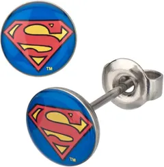 DC Comics Superman Classic Shield Logo Stud Earrings