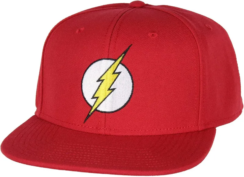 DC Comics The Flash Licensed Embroidered Logo Snapback Cap Hat