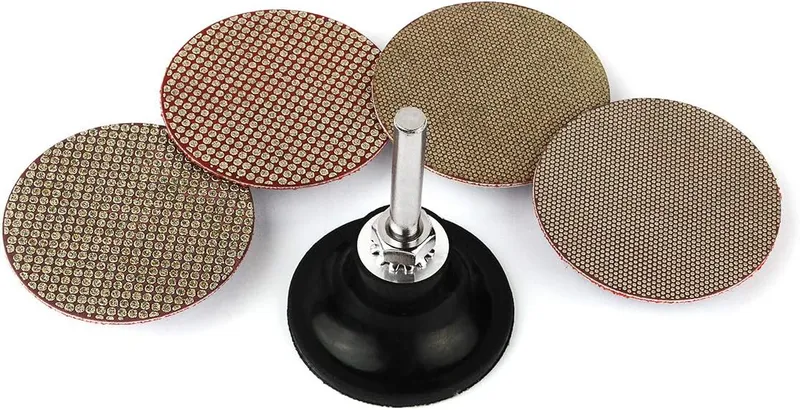 Diamond Roll Lock Sanding Disc 2 Inch Electroplated Quick-change Discs for Stone Ceramic Glass Fast Grinding