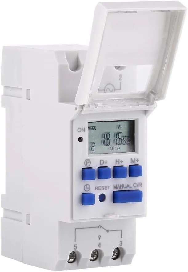 Digital Timer Switch for Lights, Fans, Programmable Timer Switch, Digital Timer 1 Piece LCD Display Weekly Programmable