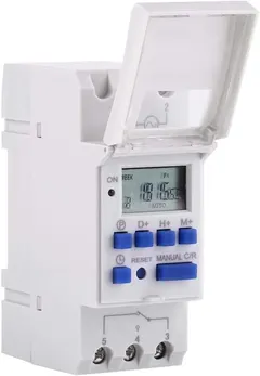 Digital Timer Switch for Lights, Fans, Programmable Timer Switch, Digital Timer 1 Piece LCD Display Weekly Programmable Electronic Relay Time Switch 7-Day on/Off Timer(AC/DC12V)(24V)