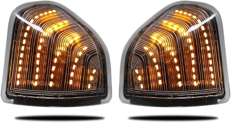 Dynamic Turn Signal Light Left and Right Sequential LED Side Mirror Lamps Clear Cover Lens for 68302828AA 68302829AA Com