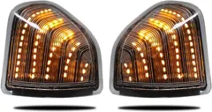 Dynamic Turn Signal Light Left and Right Sequential LED Side Mirror Lamps Clear Cover Lens for 68302828AA 68302829AA Compatible with 2010-2018 Do dge Ram 1500 2500 3500 4500 5500