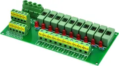 Electronics-Salon Panel Mount 10 Position Power Distribution Fuse Module Board, for AC/DC 5~48V