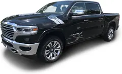Elevate Graphics - Fits Dodge Ram 1500 Side Hash Mark Stripes Auto Graphics Decals Vinyl Double Bar Stickers Years 2019-2023