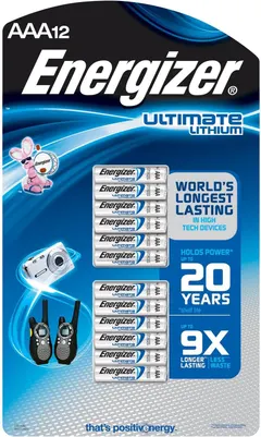 Energizer Lithium AAA - 12 pack