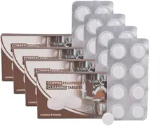 Espresso Machine Cleaning Tablets - Coffee Maker Cleaning Tablets - Pack of of 4-32 Tablets- Compatible with Breville - Jura - Miele - Keurig - Krups - and More