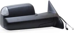 Fit System Passenger Side Mirror for Dodge Ram 1500, 2500, 3500 Code (GPD), flip-Out-Head, Textured Black, Foldaway, Heated Power