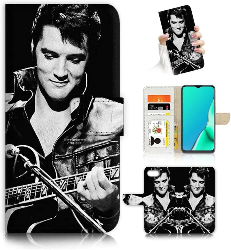 for iPhone 8 Plus, for iPhone 7 Plus, iPhone 6 Plus, iPhone 6s Plus, Designed Flip Wallet Phone Case Cover, A24490 Elvis
