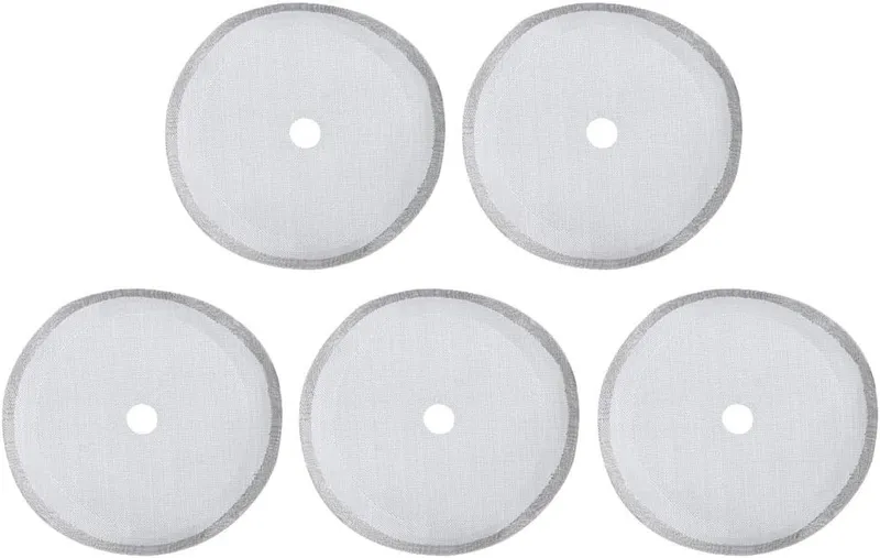French Press Replacement Filter Screen, 5 Pcs Filter Replacement Reusable 304 Stainless Steel Mesh Filter For Family Cof