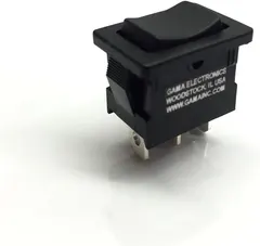 GAMA Electronics Mini 10 Amp 3 Position Momentary Rocker Switch
