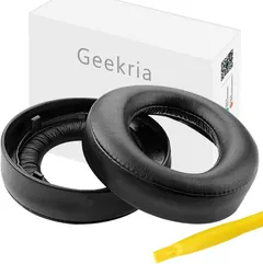 Geekria QuickFit Replacement Ear Pads for Sony Playstation Gold Wireless New Version 2018, PS4 Gold Wireless 500 Million Limited Edition Headphones Earpads, Repair Parts (Black)