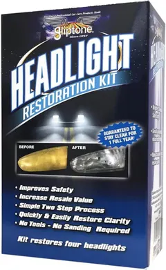 Gliptone Headlight Restoration Kit, Quick and Simple 2-Step Process