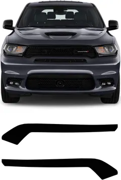GRIDREADY Compatible with 2014-2020 Dodge Durango Eyelid Side Marker Tint Kit | Black Smoke Eyebrow Amber Delete Vinyl Overlay | Durango Headlight Tint Accessories
