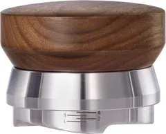 GURUDAR 58.5mm Coffee Distributor, Espresso Distribution Tool, Adjustable Depth Espresso Tamper Leveler with Walnut Wood Handle Fits for 58mm Breville Gaggia E61 Portafilter