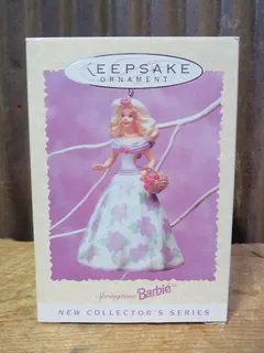 Hallmark Keepsake Spring Ornament Springtime Barbie 1995, Plastic