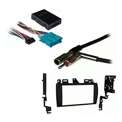 Harmony Audio HA-40GM10 Compatible with Cadillac DeVille 2000-2005 Factory Radio to Aftermarket Antenna Adapter, 95-2005B Double DIN Installation Dash Kit and GMOS-06 GM OnStar Interface Harness