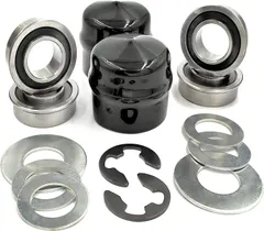HD Switch Conversion Kit Front Wheel Bushing Replacement for John Deere Scotts Sabre Wheel Bearings GX10059 M123253 M123254 M123648 R27434 with Free HUB CAPS
