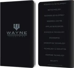 Head Case Designs Officially Licensed Batman DC Comics Wayne Industries Logo Duality Leather Book Wallet Case Cover Compatible with Kindle Paperwhite 1/2 / 3