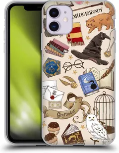 Head Case Designs Officially Licensed Harry Potter Hogwarts Pattern Deathly Hallows XXXVII Soft Gel Case Compatible with Apple iPhone 11