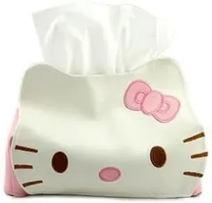 Hello Kitty Head Shaped Tissue Box Cover White
