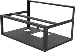 HELOIA Mining Rig Frame - 6/8 GPU Dual-Socket Motherboard Multi-Graphics Rack Open Mining Rig Fixed Frame Case - Miner Computer Rack for Crypto Coin Currency Bitcoin ETH/ETC /ZEC Accessories Tools