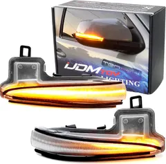 iJDMTOY Clear Lens Dynamic Sequential Blink/Flow Full LED Side Mirror Turn Signal Light Assembly Kit Compatible with Toyota 2016-2023 Tacoma, 2019-up RAV4, 2020-up Highlander, etc