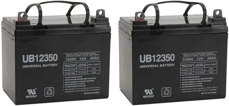 Invacare Wheelchairs U1 Gell Replacement Battery - 2 Pack