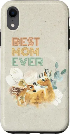 iPhone XR Best Mom Ever Mama Deer Cute Animal Mother's Day Gift Case