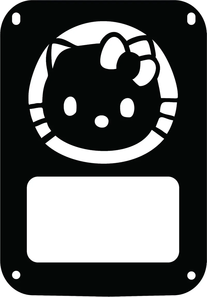 JeepTails Hello Kitty Inverted Tail lamp Light Covers Compatible with Jeep JK Wrangler - Black - Set of 2