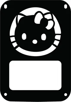 JeepTails Hello Kitty Inverted Tail lamp Light Covers Compatible with Jeep JK Wrangler - Black - Set of 2