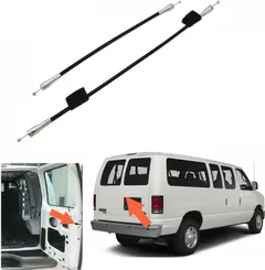 Kalanution Compatible with Ford (E150 E250 E350 Vans 1992-2013 Econoline Super Duty) Cargo Door Latch Release Cable - Premium Replacement