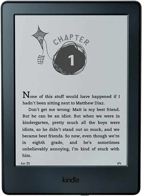 Kindle E-reader (Previous Generation - 8th) - Black, 6" Glare-Free Touchscreen Display, Wi-Fi