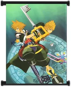 Kingdom Hearts Game Fabric Wall Scroll Poster (16"x23") Inches
