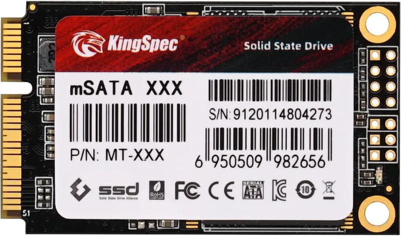 KingSpec mSATA SSD Internal Solid State Drive Data Storage SATA Hard Drives 3D NAND Flash PC Desktop Laptop Notebook Com
