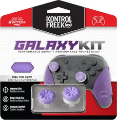 KontrolFreek FPS Freek Galaxy Performance Kit for Nintendo Switch Pro Controller | Includes Thumbsticks and Performance Grips | Purple