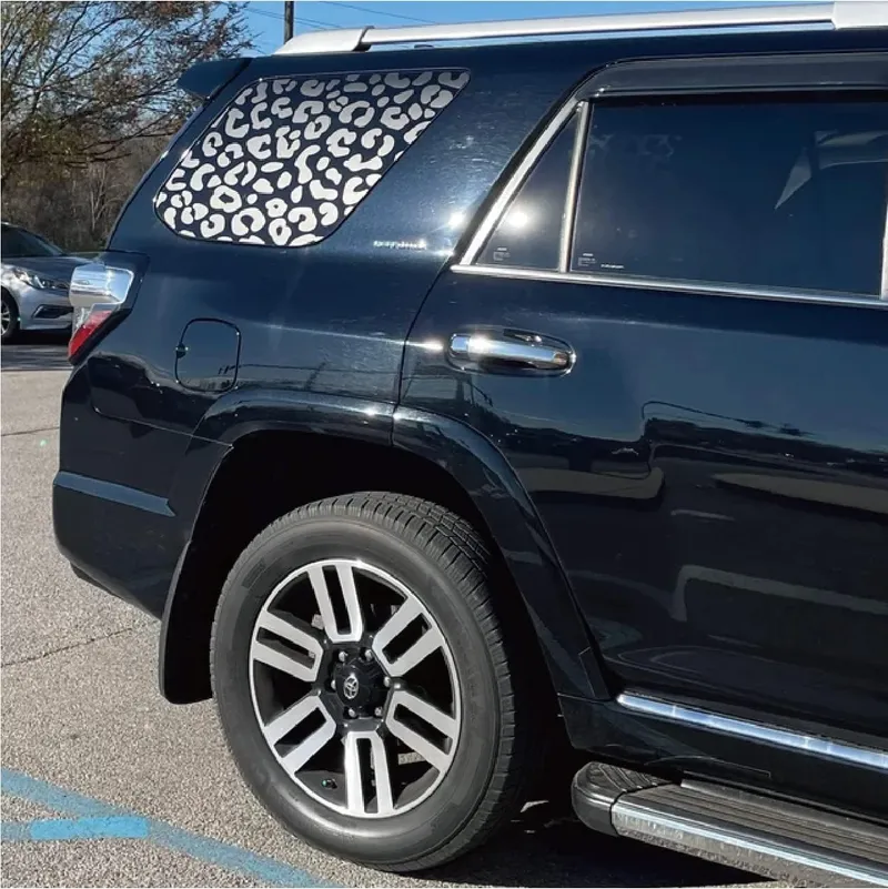 Leopard Cheetah Print 4Runner Window Decals - Unique Matte Design, Bubbles Free Vinyl, Easy Install, DIY-Friendly, Weath