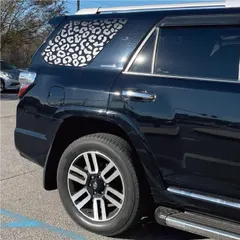Leopard Cheetah Print 4Runner Window Decals - Unique Matte Design, Bubbles Free Vinyl, Easy Install, DIY-Friendly, Weather-Resistant - Set of (2) Side Window Decals for 5th Gen 2012-2020