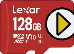 Lexar PLAY 128GB microSDXC UHS-I Memory Card, C10, U1, V10, A1, Full-HD Video, Up To 150MB/s Read, Compatible with Nintendo Switch, Portable Gaming Devices, Smartphones and Tablets (LMSPLAY128G-BNNNU)