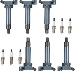 MCK 6pcs Ignition Coil Pack and Iridium Spark Plug Compatible With Lexus Toyota ES300 RX300 Avalon Camry Highlander Sienna 1999 2000 2001 2002 2003 2004 2005 2006 3.0L 3.0 V6 UF267