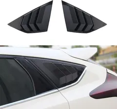 MICROCK Rear Side Window Louvers Racing Style Triangular Window Glass Blinds for Ford Focus ST RS MK3 Hatchback 2012 2013 2014 2015 2016 2017 2018, Carbon Fiber, 2pcs