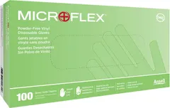 Microflex V28 Disposable Smooth Vinyl Gloves for Food Processing, Cleaning - Natural