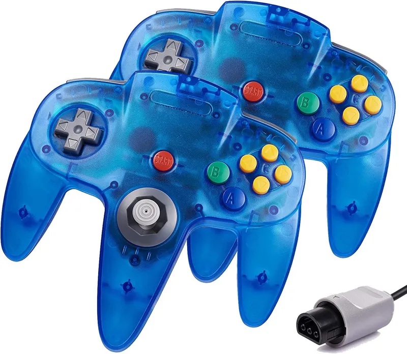 MODESLAB 2 Pack N64 Controller Classic Wired Upgrade Joystick Gamepad for Original N64 Console
